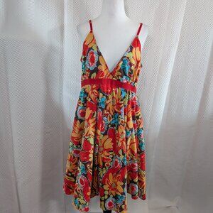 Moda International Y2K Floral Babydoll Sundress Size XL Vacation Resort Summer